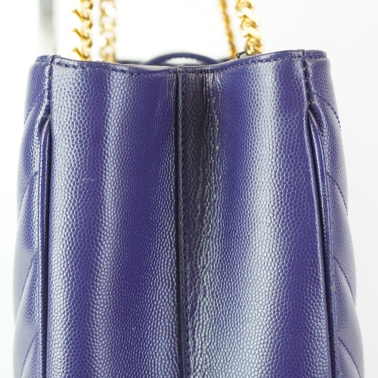 YSL	Cassandre Shopper Tote Bag, Blue
