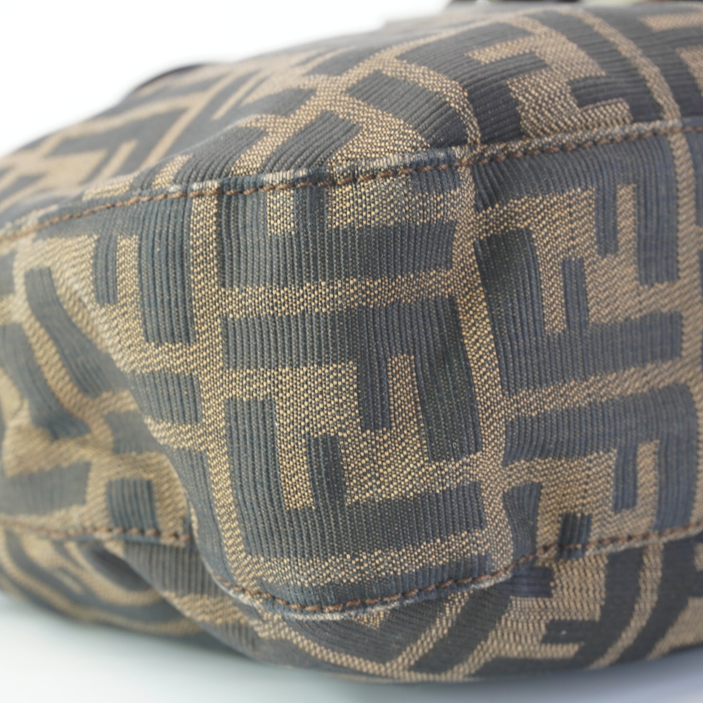 Fendi Zucca Shoulder Bag Brown and Black