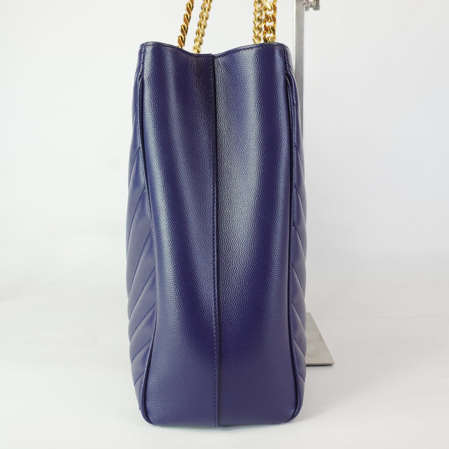 YSL	Cassandre Shopper Tote Bag, Blue