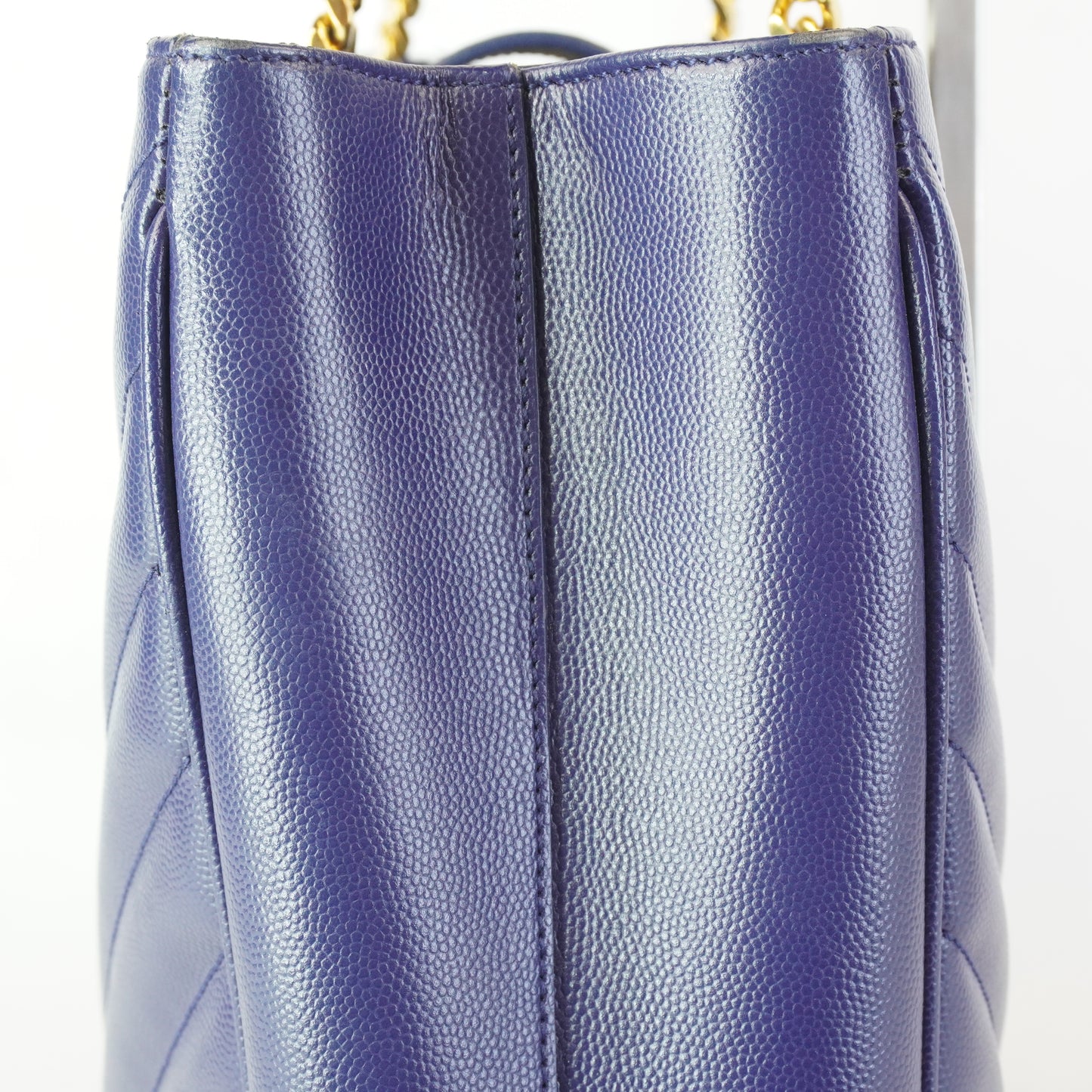 YSL	Cassandre Shopper Tote Bag, Blue