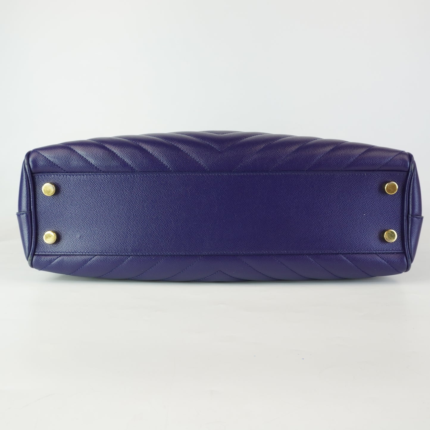YSL	Cassandre Shopper Tote Bag, Blue