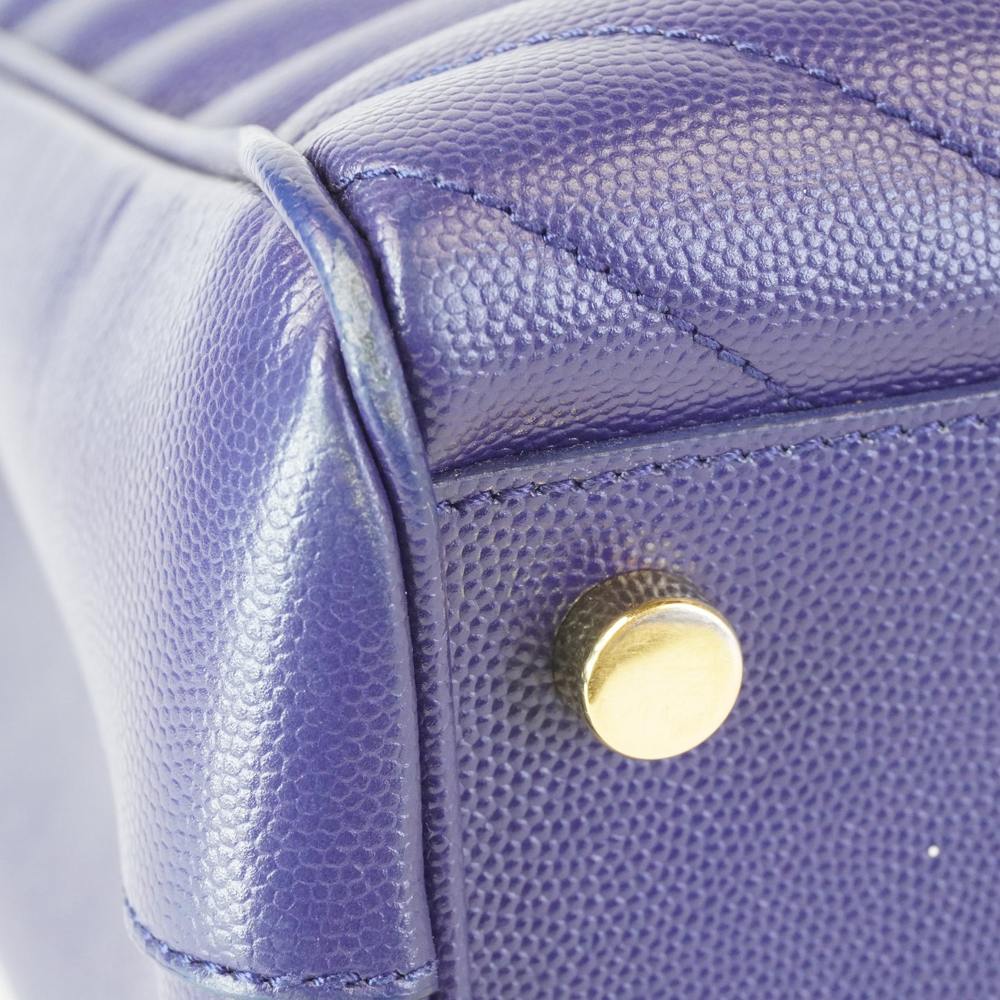 YSL	Cassandre Shopper Tote Bag, Blue