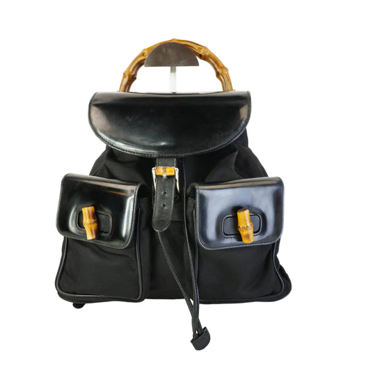 Gucci Bamboo Backpack Black