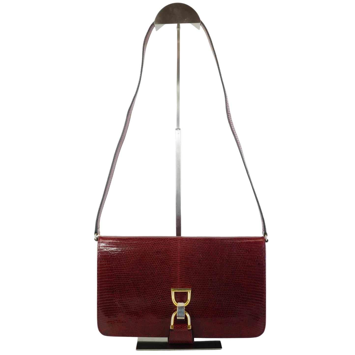 Gucci Burgundy Lizard Bag