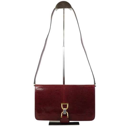 Gucci Burgundy Lizard Bag