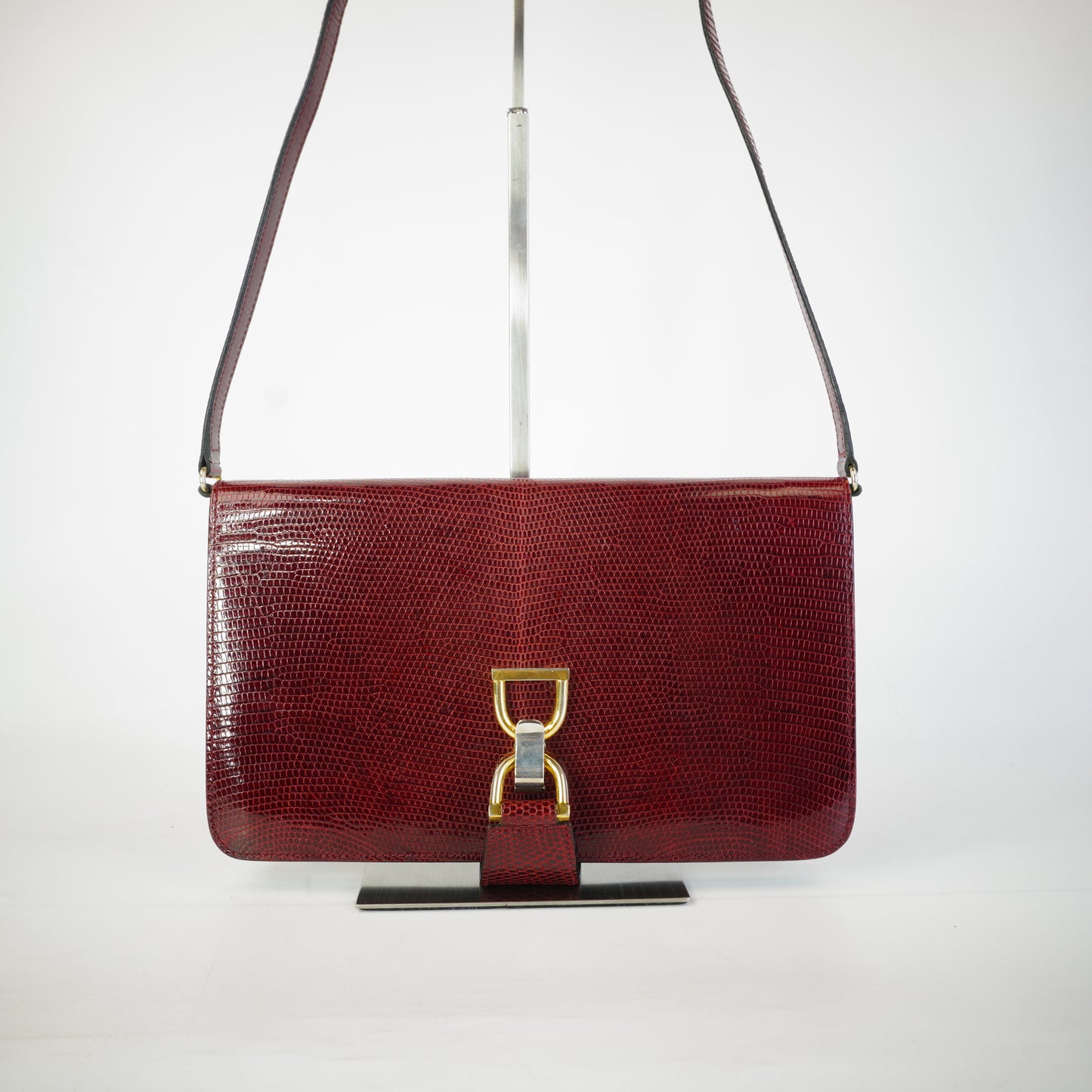 Gucci Burgundy Lizard Bag