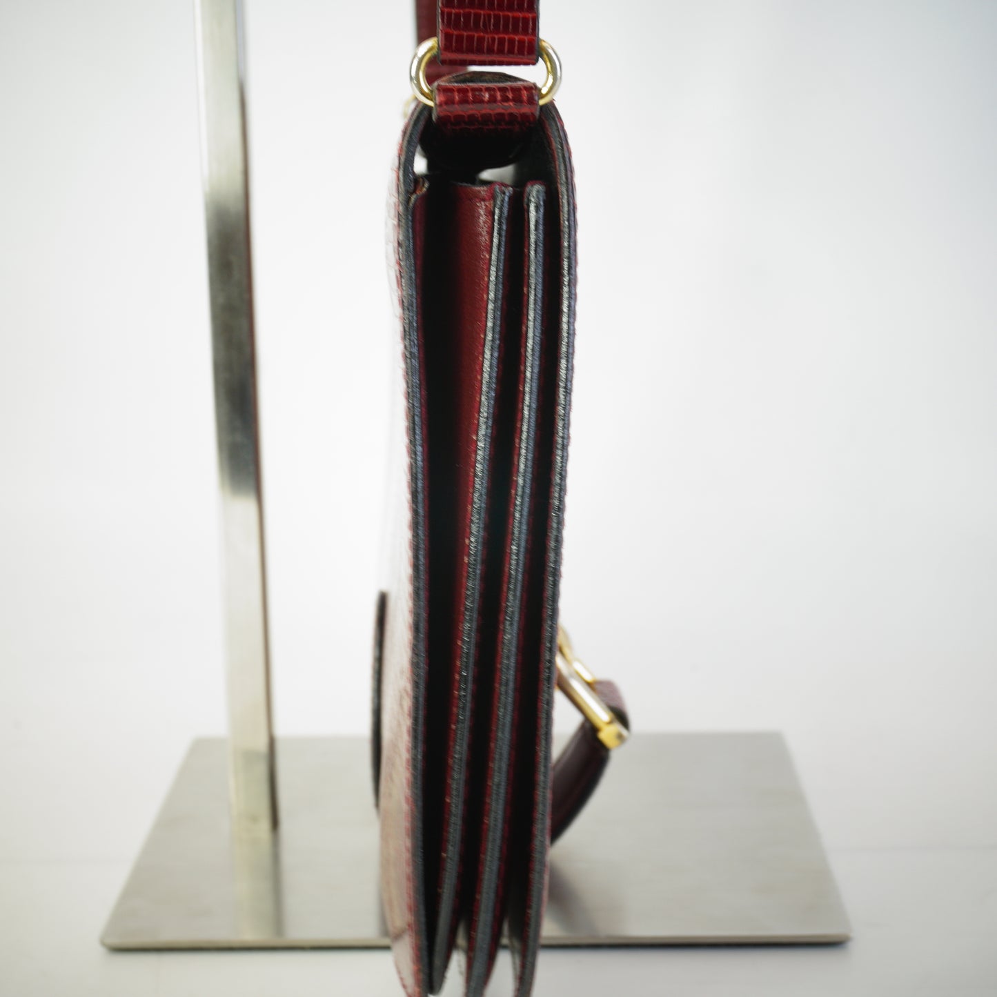 Gucci Burgundy Lizard Bag