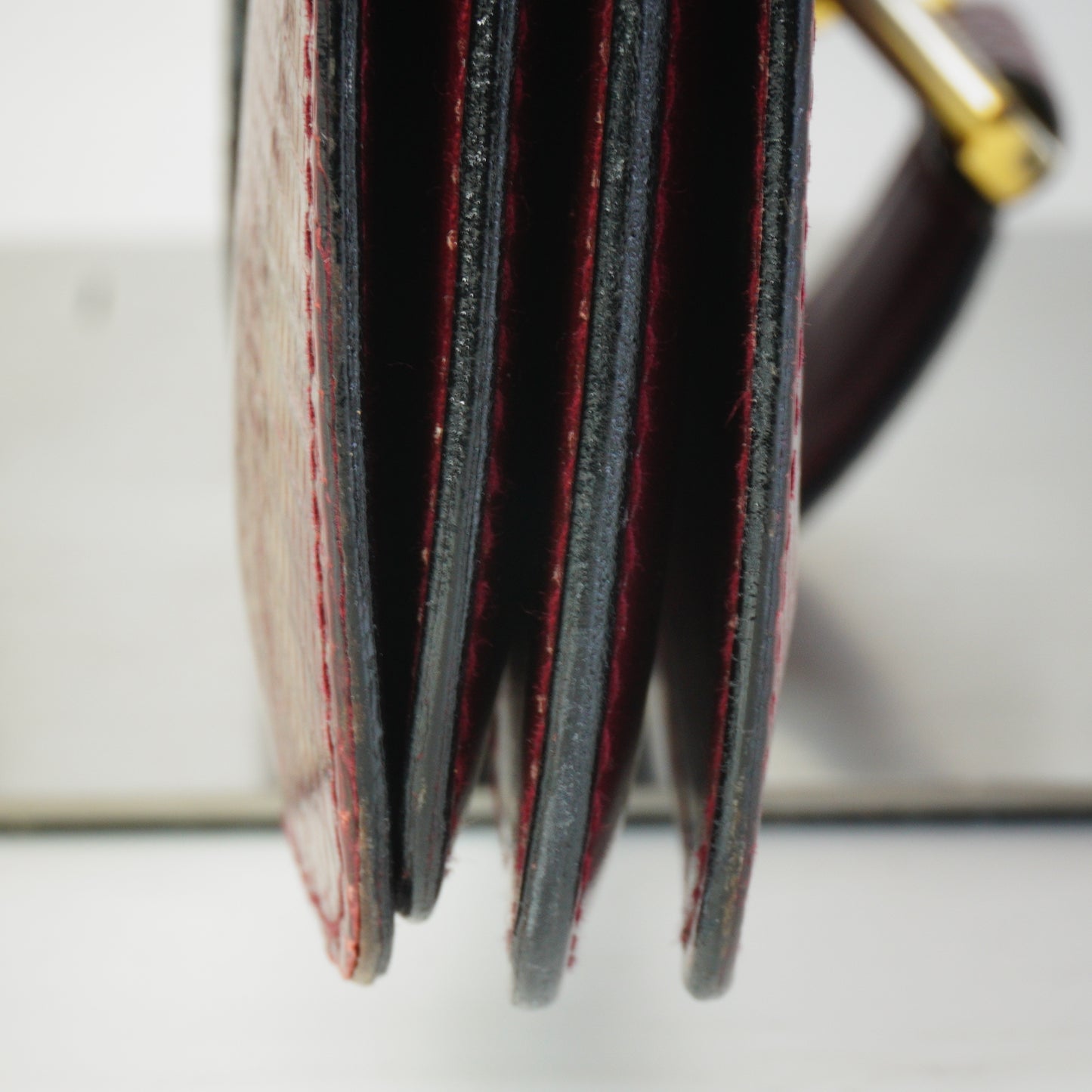 Gucci Burgundy Lizard Bag