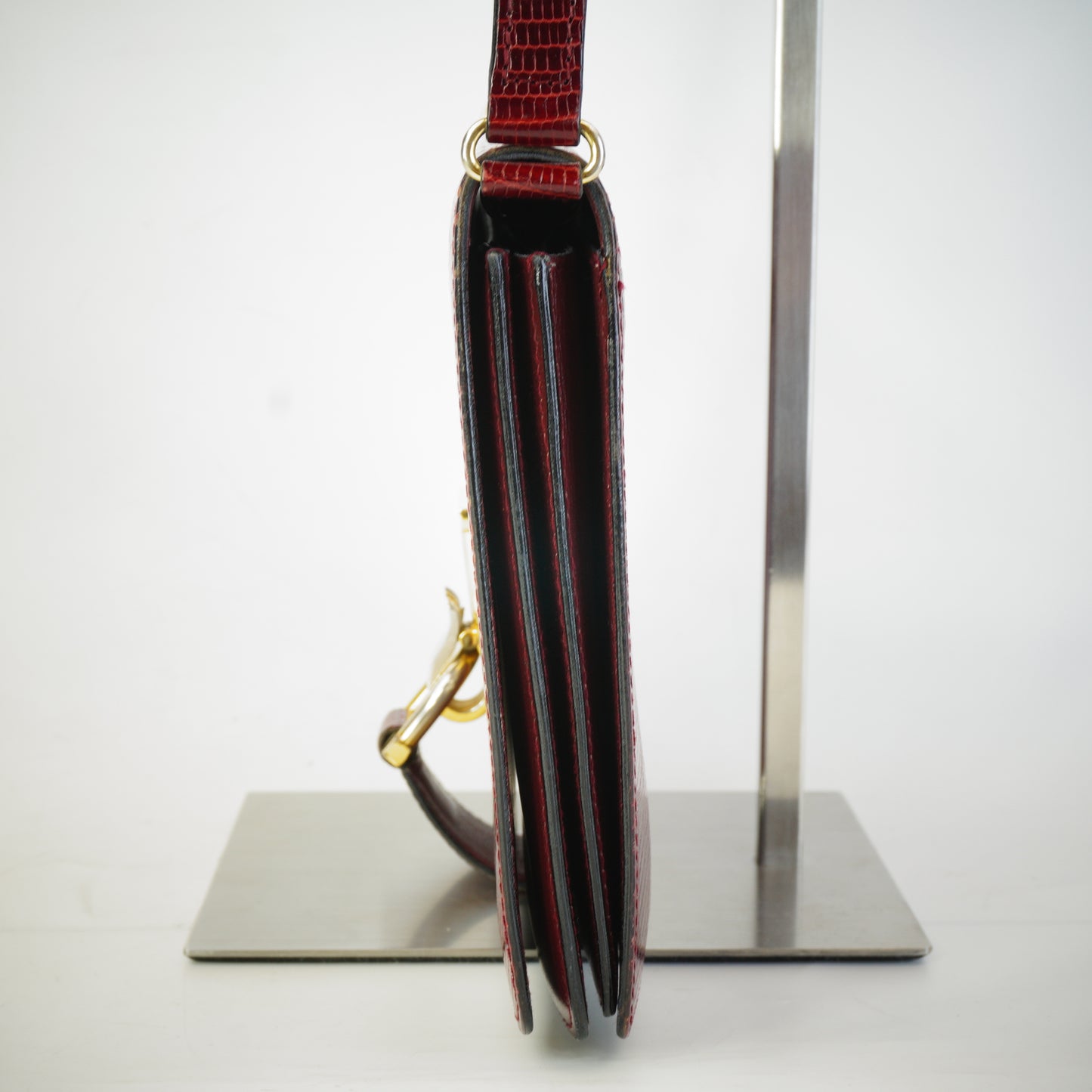 Gucci Burgundy Lizard Bag