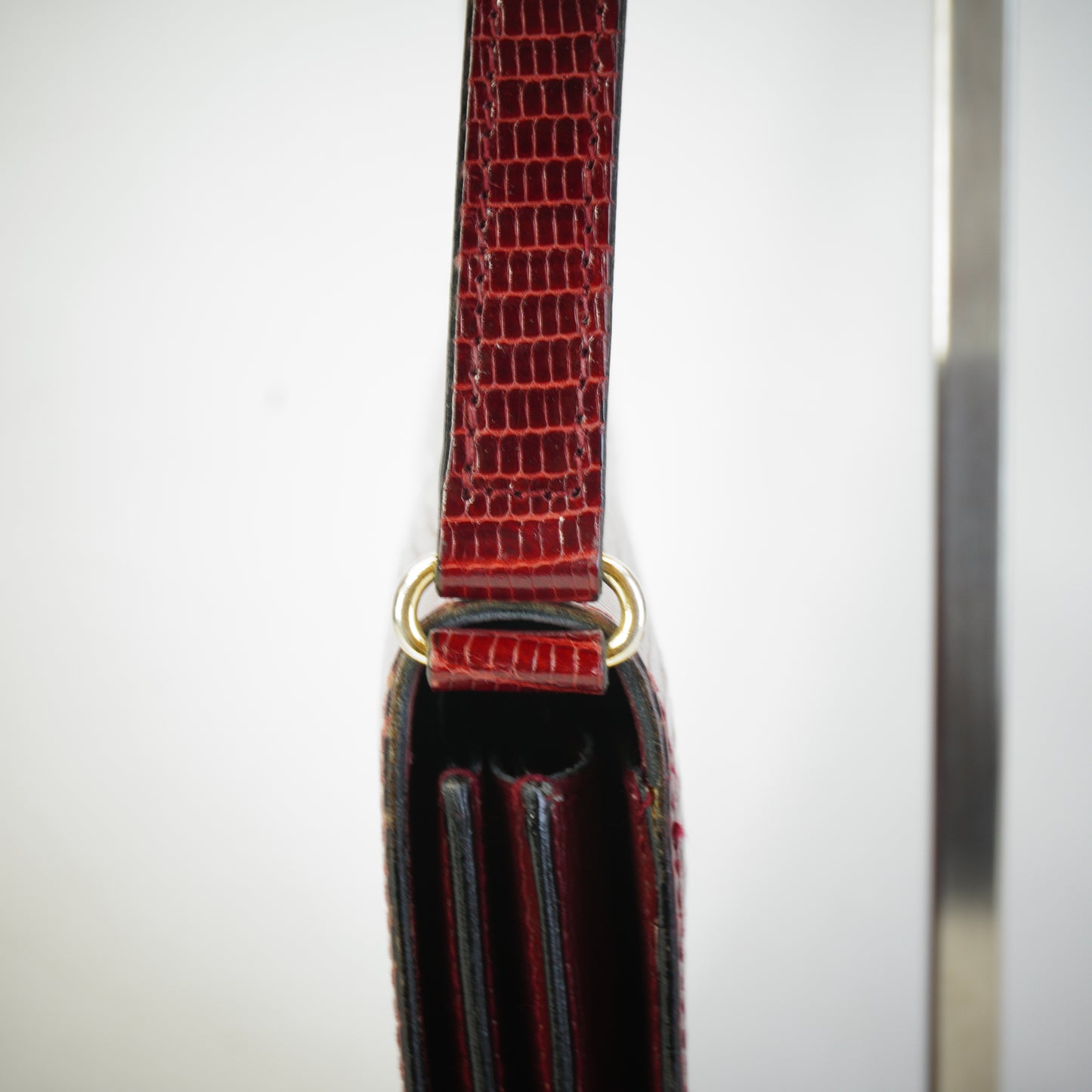 Gucci Burgundy Lizard Bag