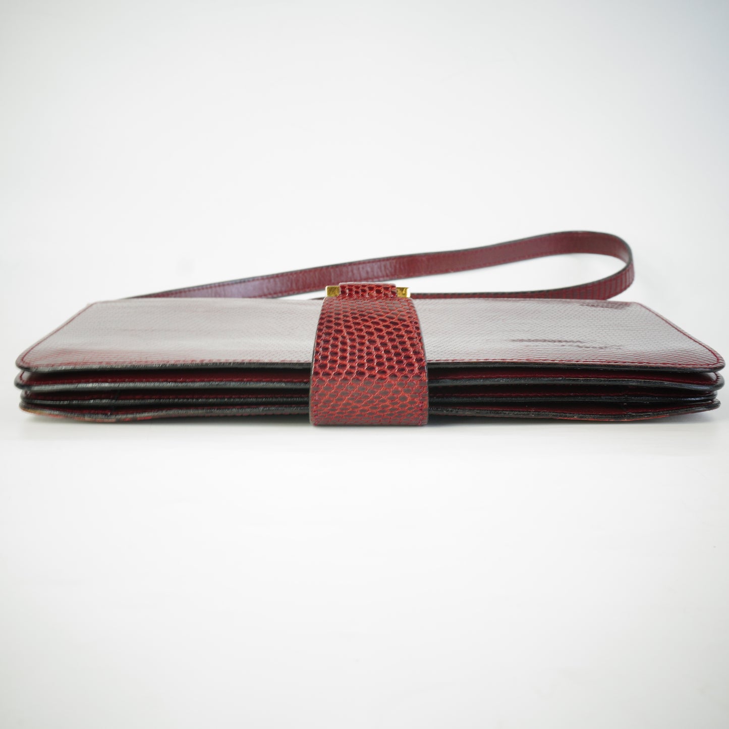 Gucci Burgundy Lizard Bag
