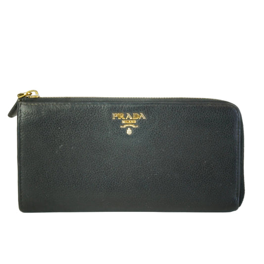 Prada Vitello Daino Leather Zip Arround Wallet