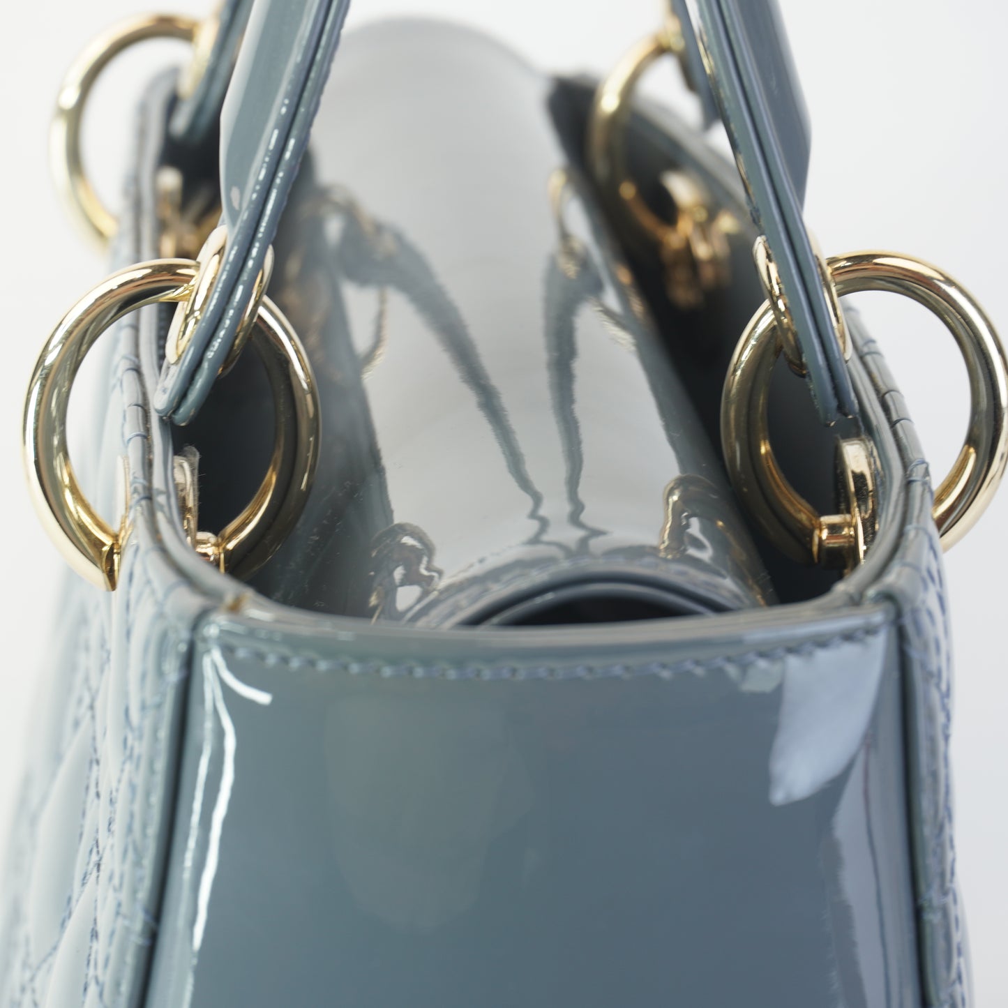 Dior	Lady Dior Gray Patent