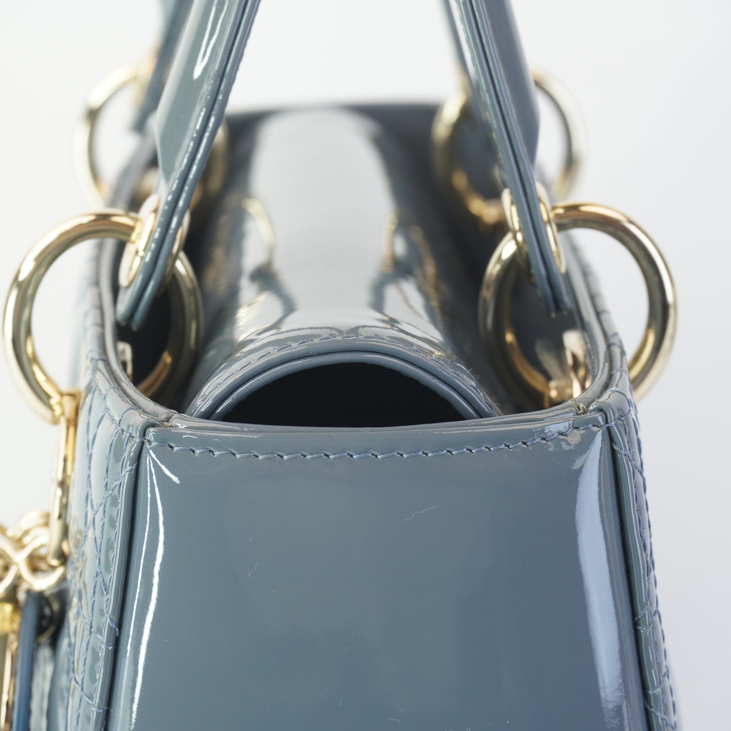Dior	Lady Dior Gray Patent