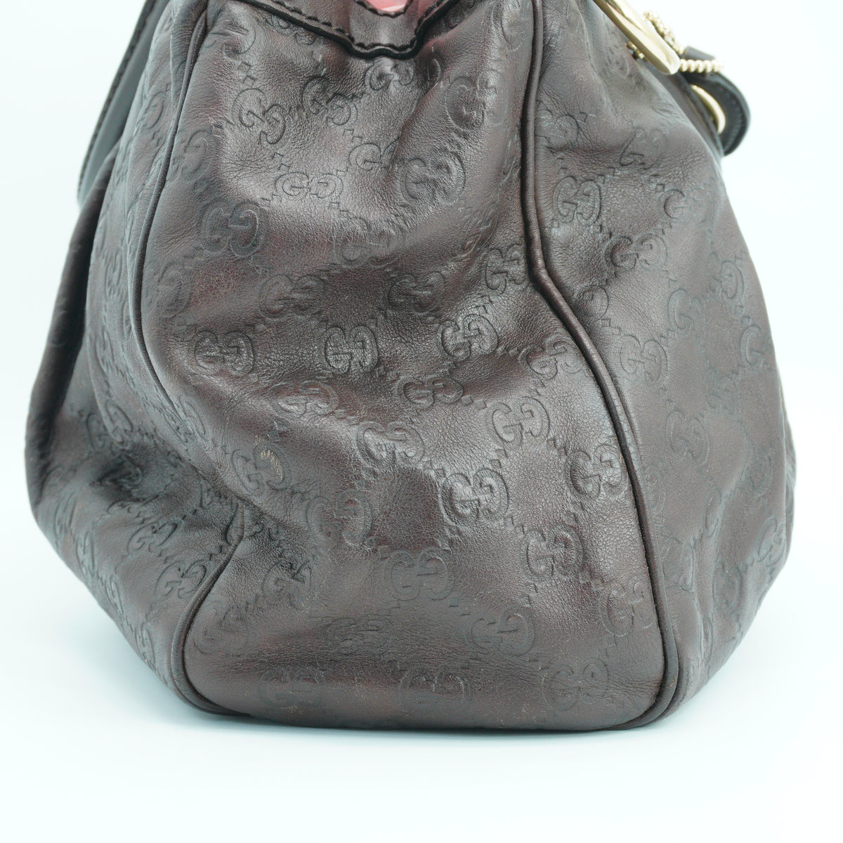 Gucci Guccissima Leather Sukey Tote Brown Medium GHW