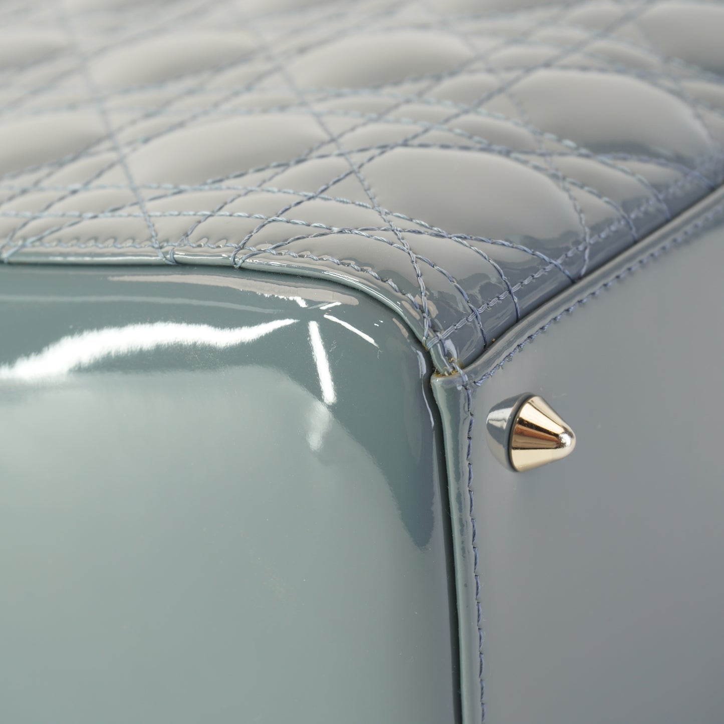 Dior	Lady Dior Gray Patent