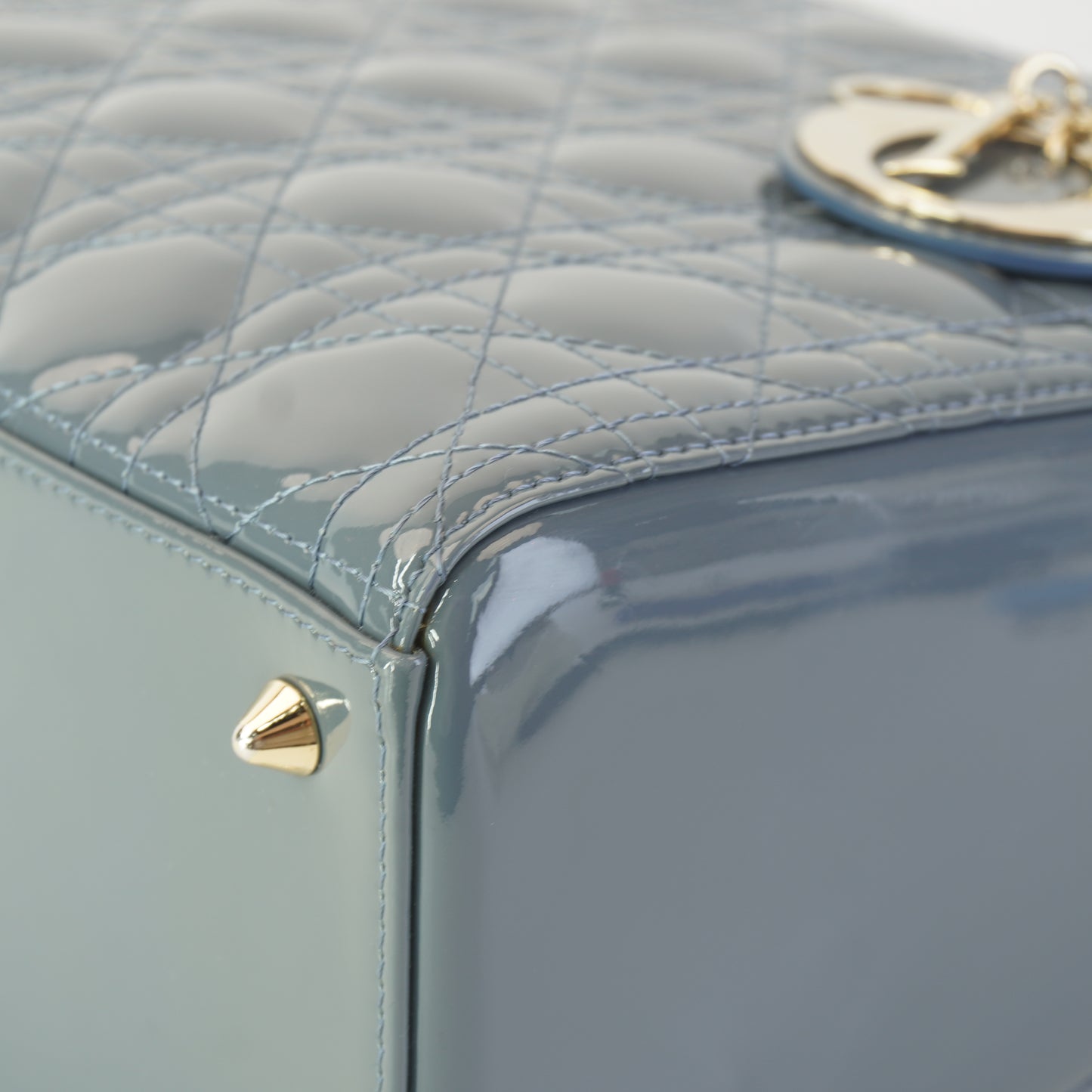 Dior	Lady Dior Gray Patent