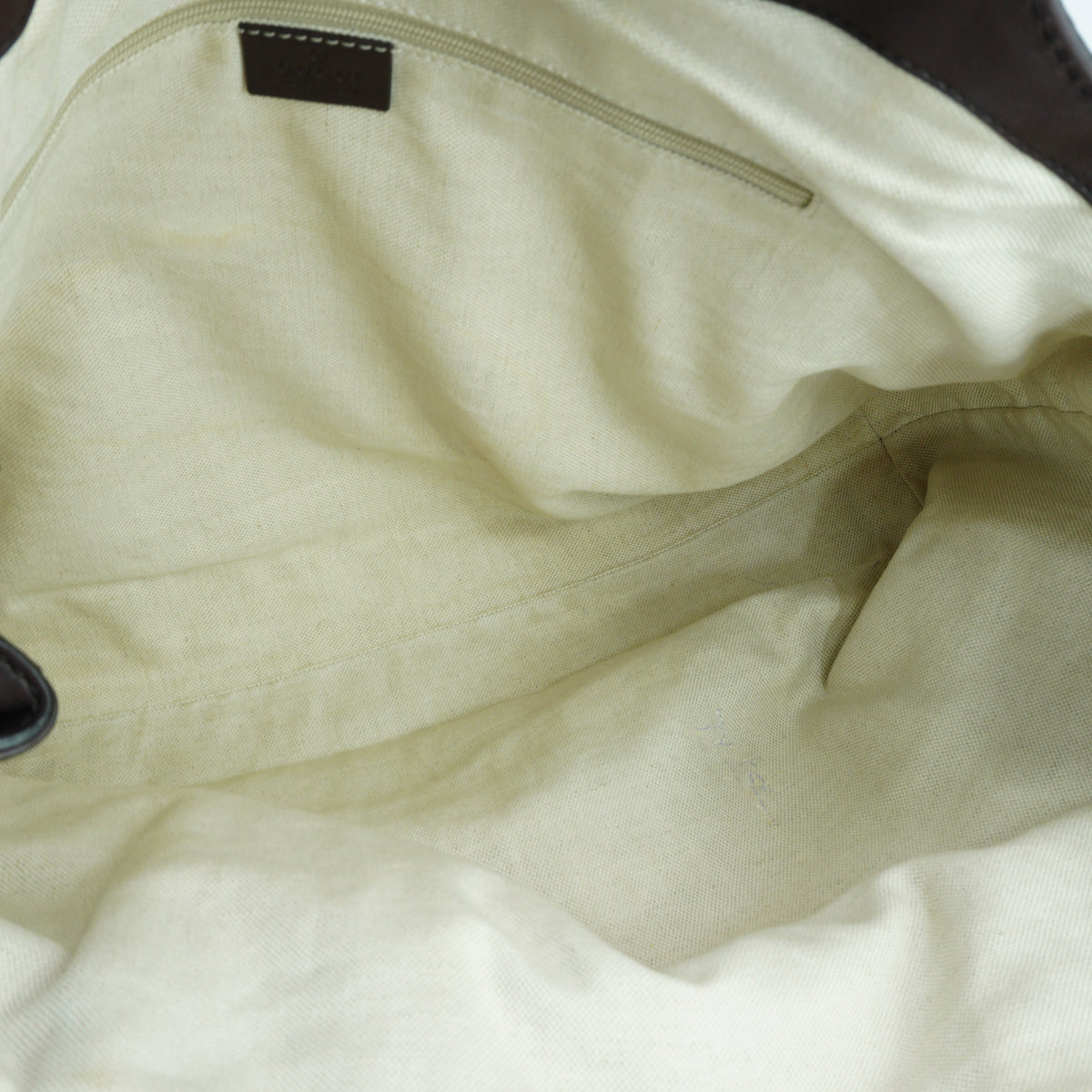 Gucci Guccissima Leather Sukey Atote Brown Large GHW