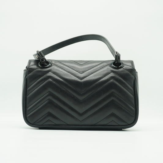Gucci	GG Marmont Metelasse Bag Black Small MHW