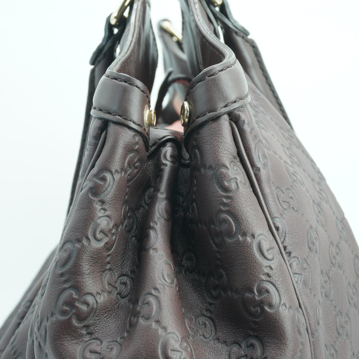 Gucci Guccissima Leather Sukey Atote Brown Large GHW