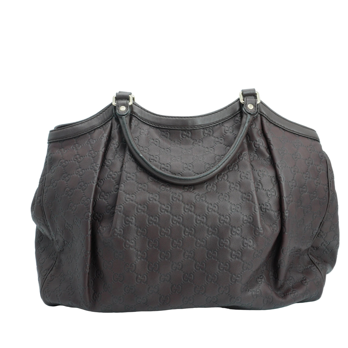 Gucci Guccissima Leather Sukey Atote Brown Large GHW