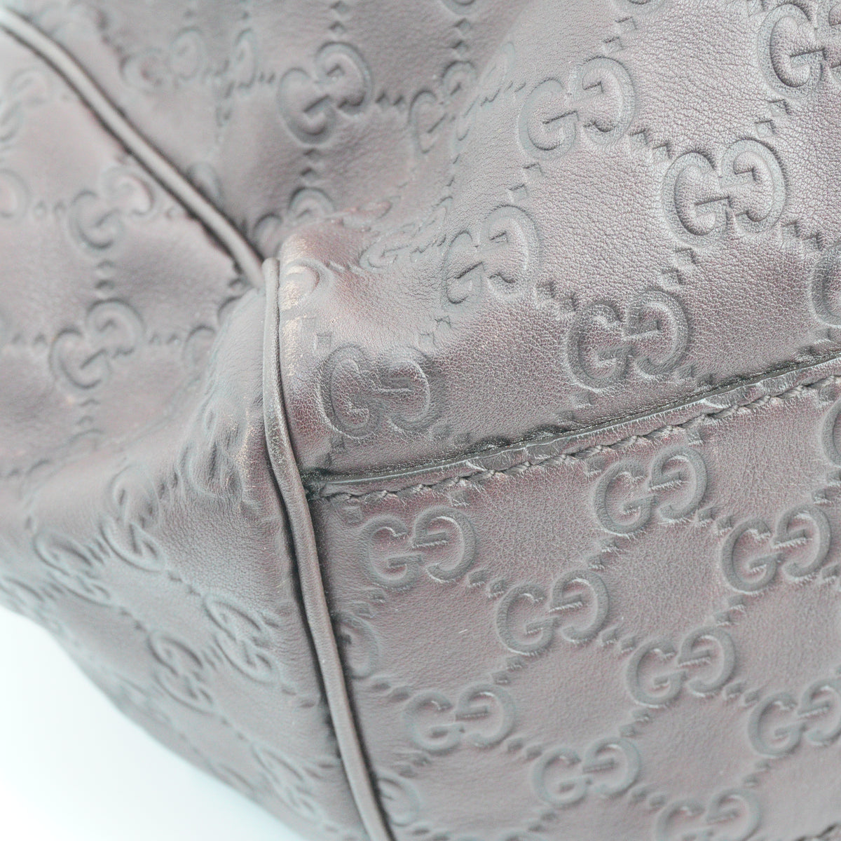 Gucci Guccissima Leather Sukey Atote Brown Large GHW