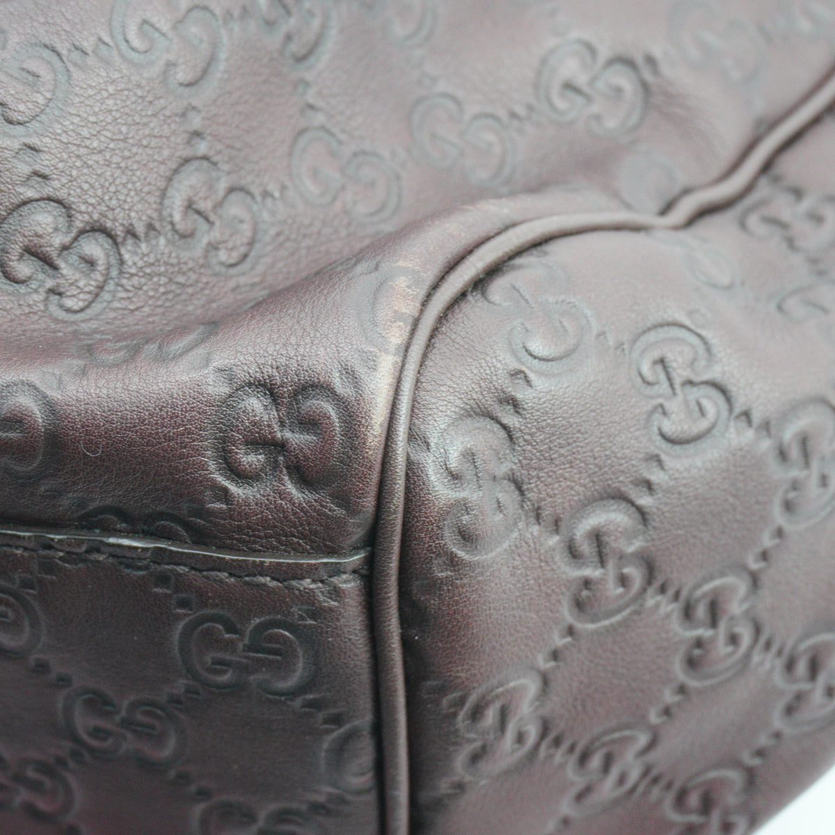 Gucci Guccissima Leather Sukey Atote Brown Large GHW