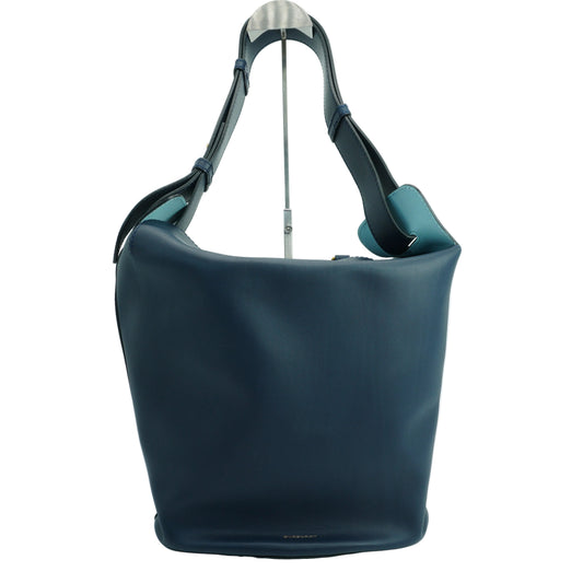 Burberry Bucket Bag Navy Blue Medium GHW