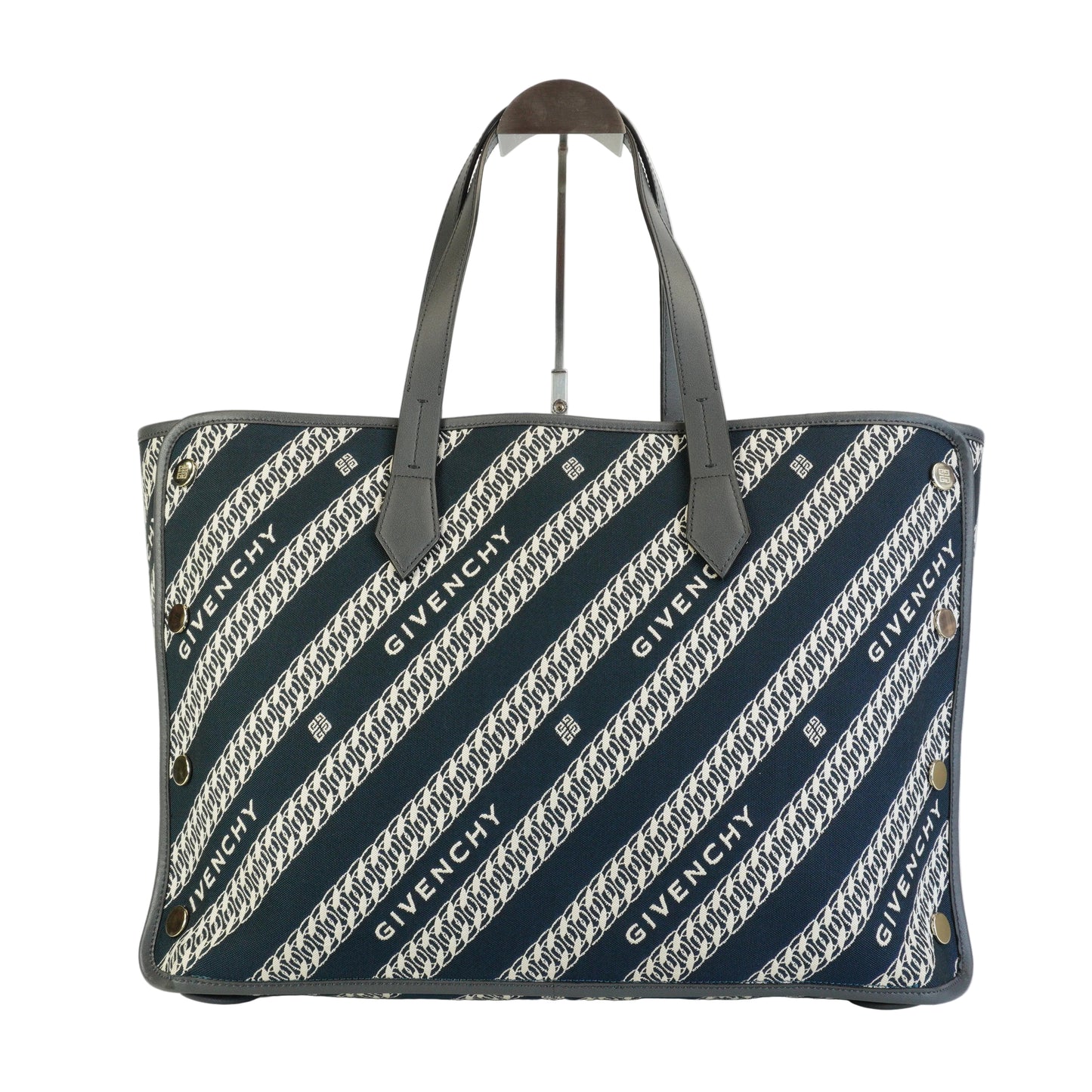 Givenchy Blue Jacquard Tote GHW Medium