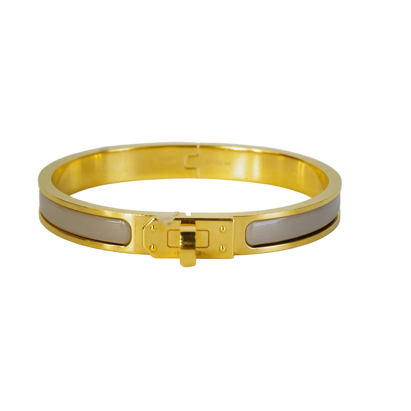 Hermes	Minniclic Kelly Bracelet gray&gold