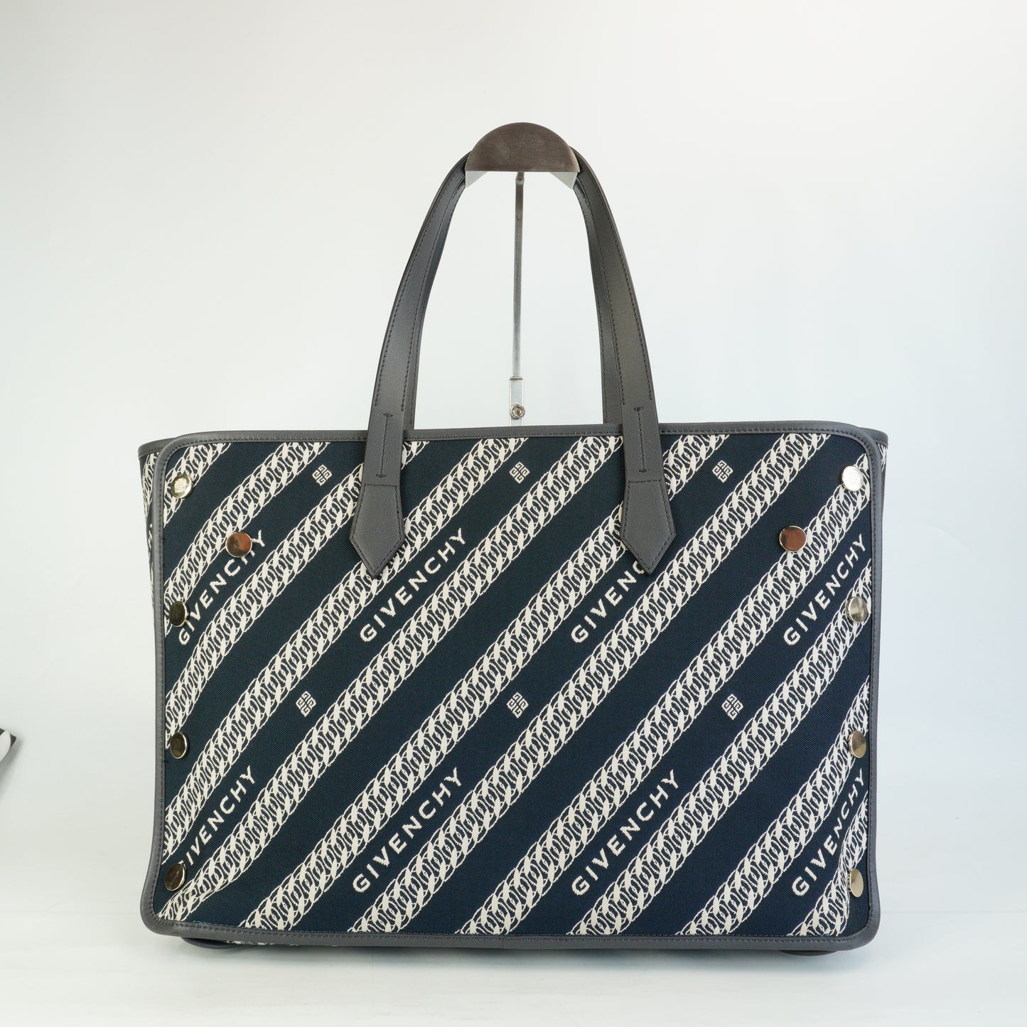 Givenchy Blue Jacquard Tote GHW Medium