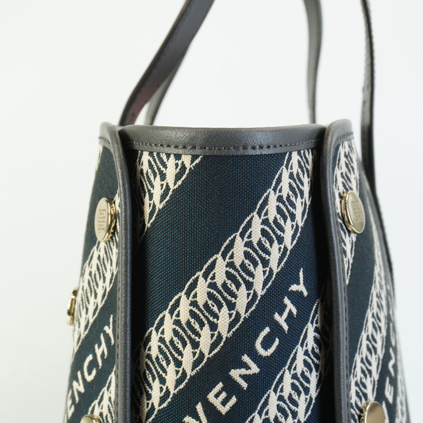 Givenchy Blue Jacquard Tote GHW Medium