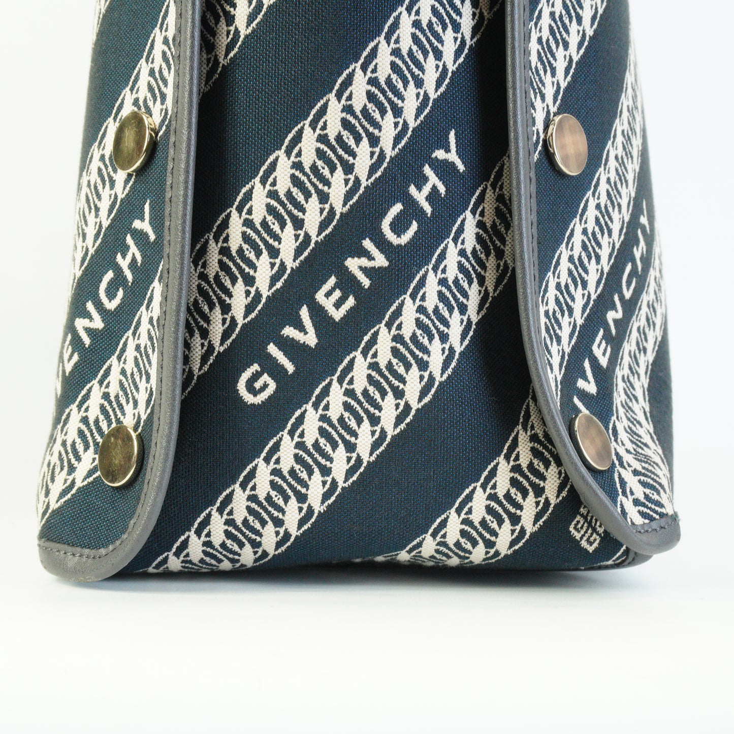 Givenchy Blue Jacquard Tote GHW Medium