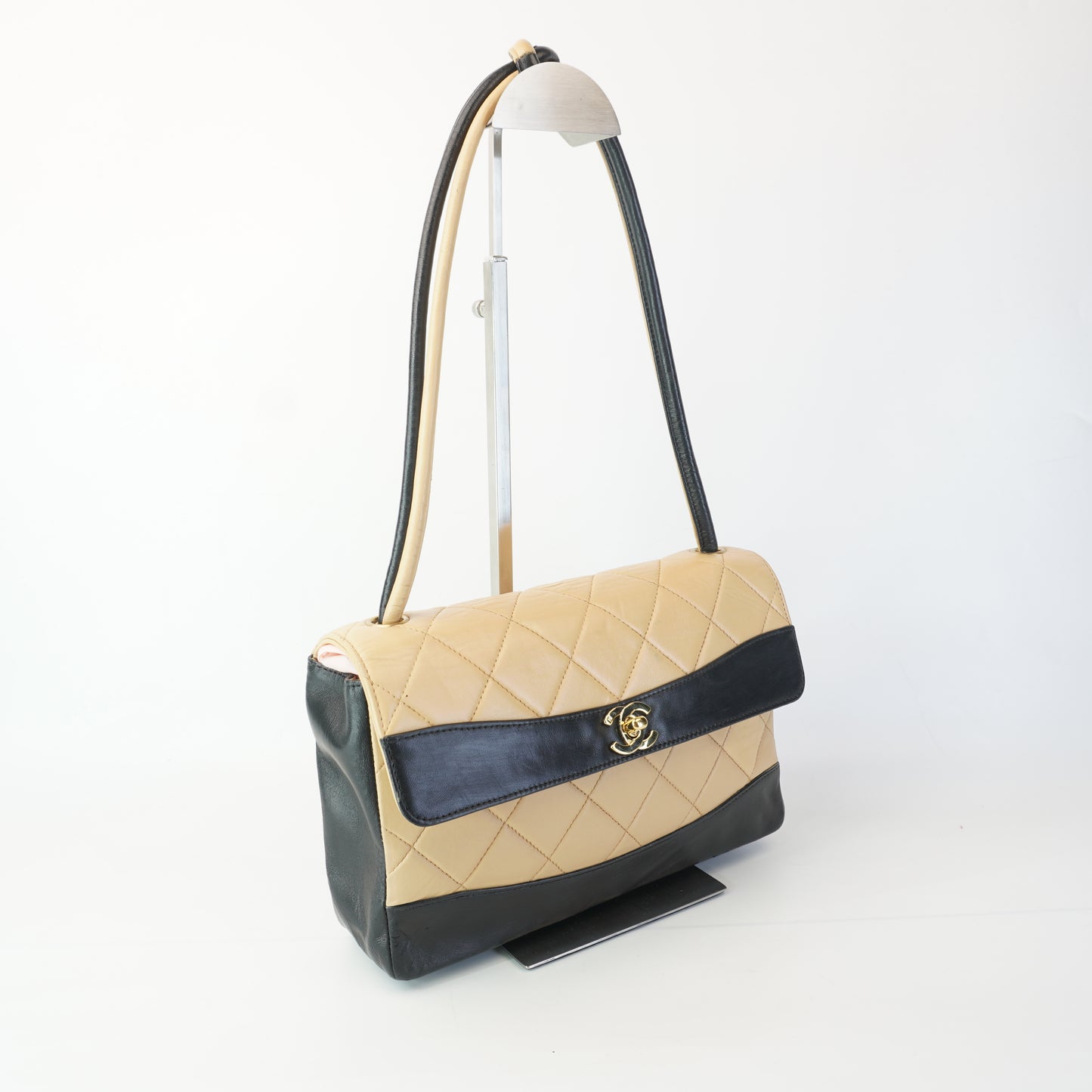 Chanel Bi-color Flap Beige