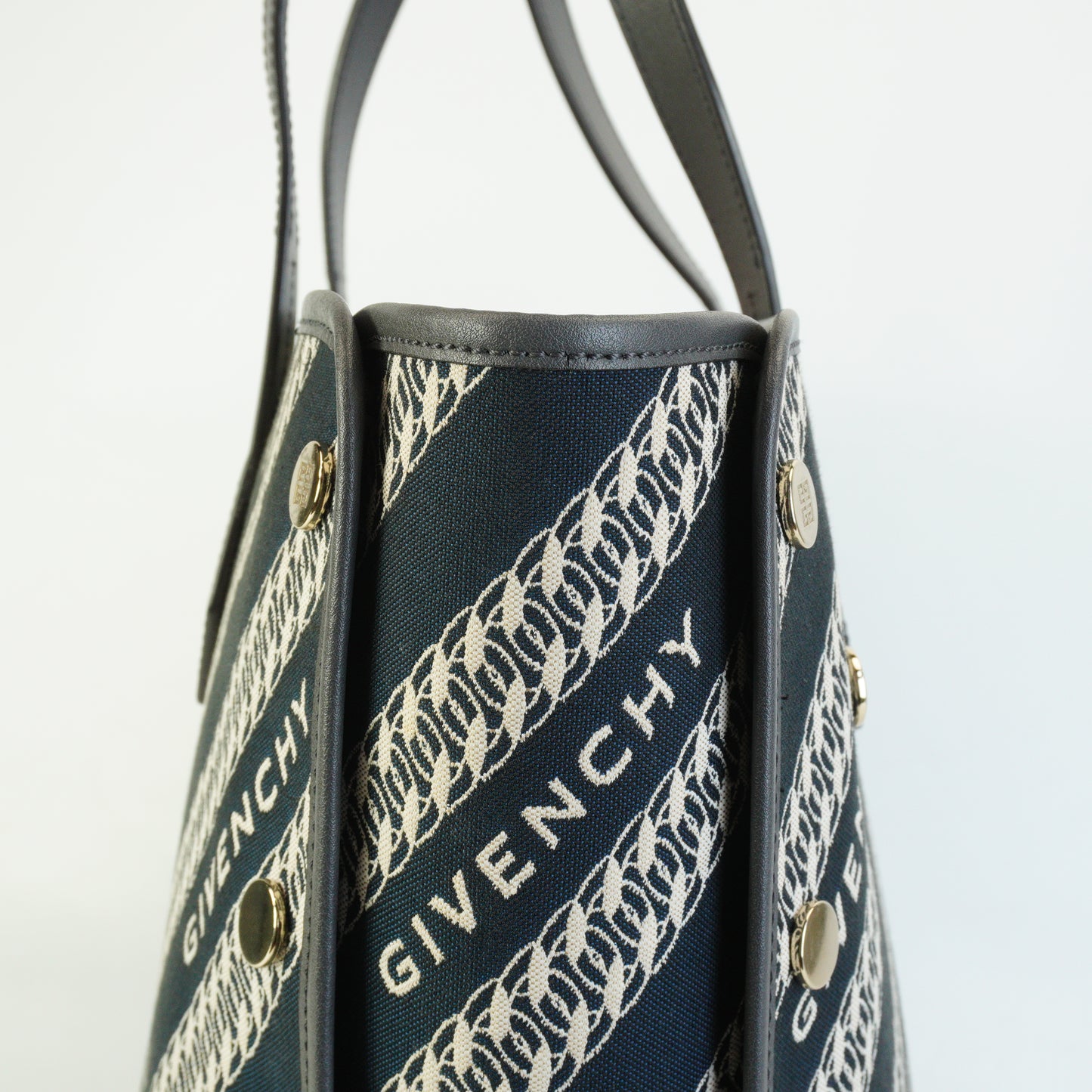 Givenchy Blue Jacquard Tote GHW Medium