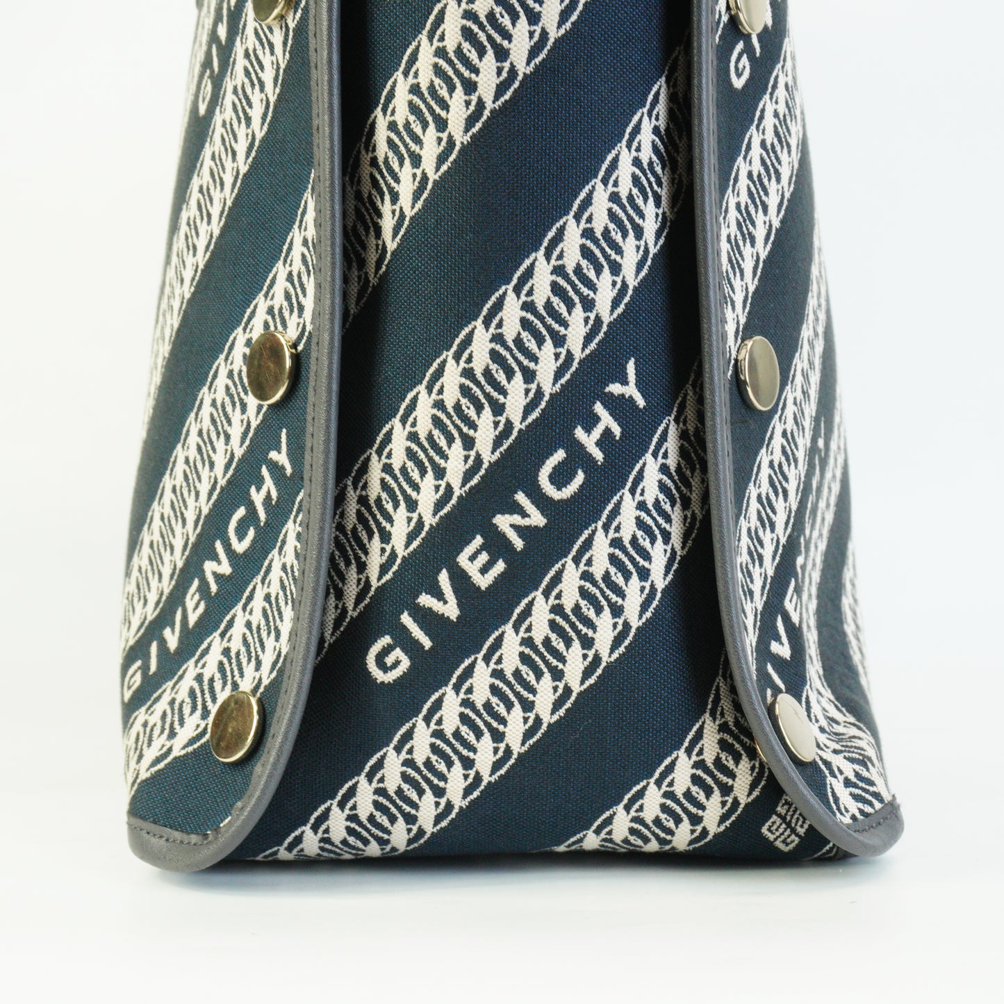 Givenchy Blue Jacquard Tote GHW Medium
