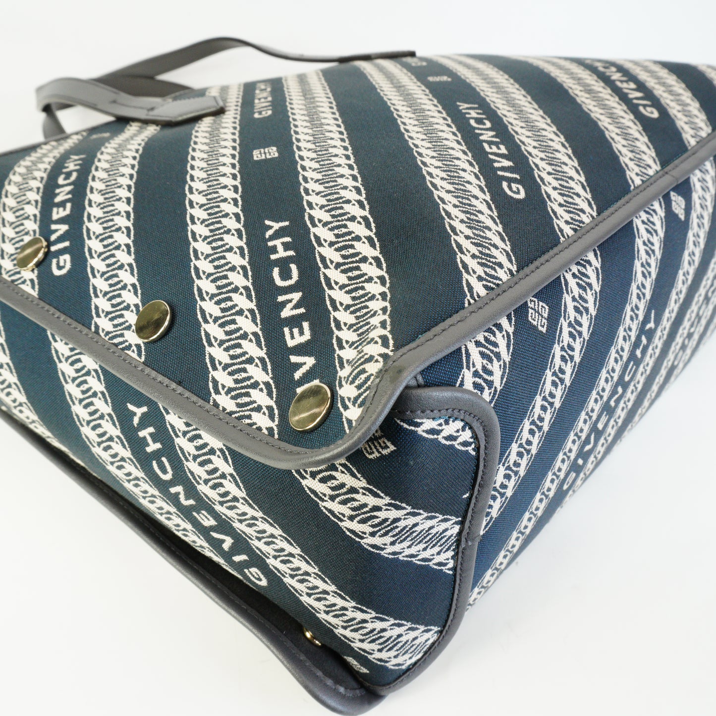 Givenchy Blue Jacquard Tote GHW Medium