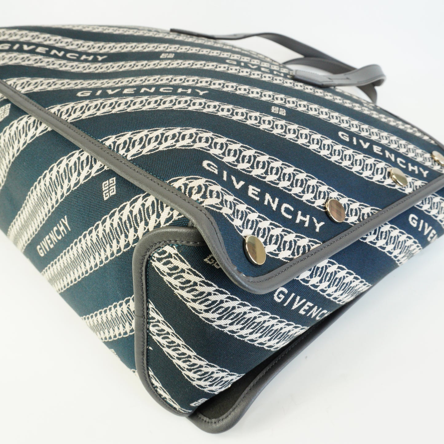 Givenchy Blue Jacquard Tote GHW Medium