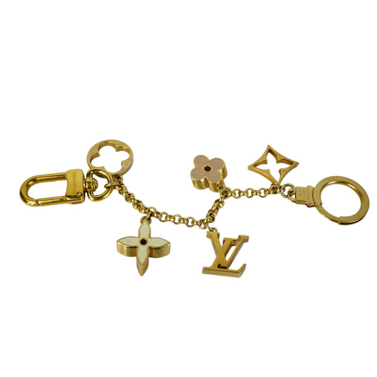 Louis Vuitton Fleurde monogram bag charm chain GHW
