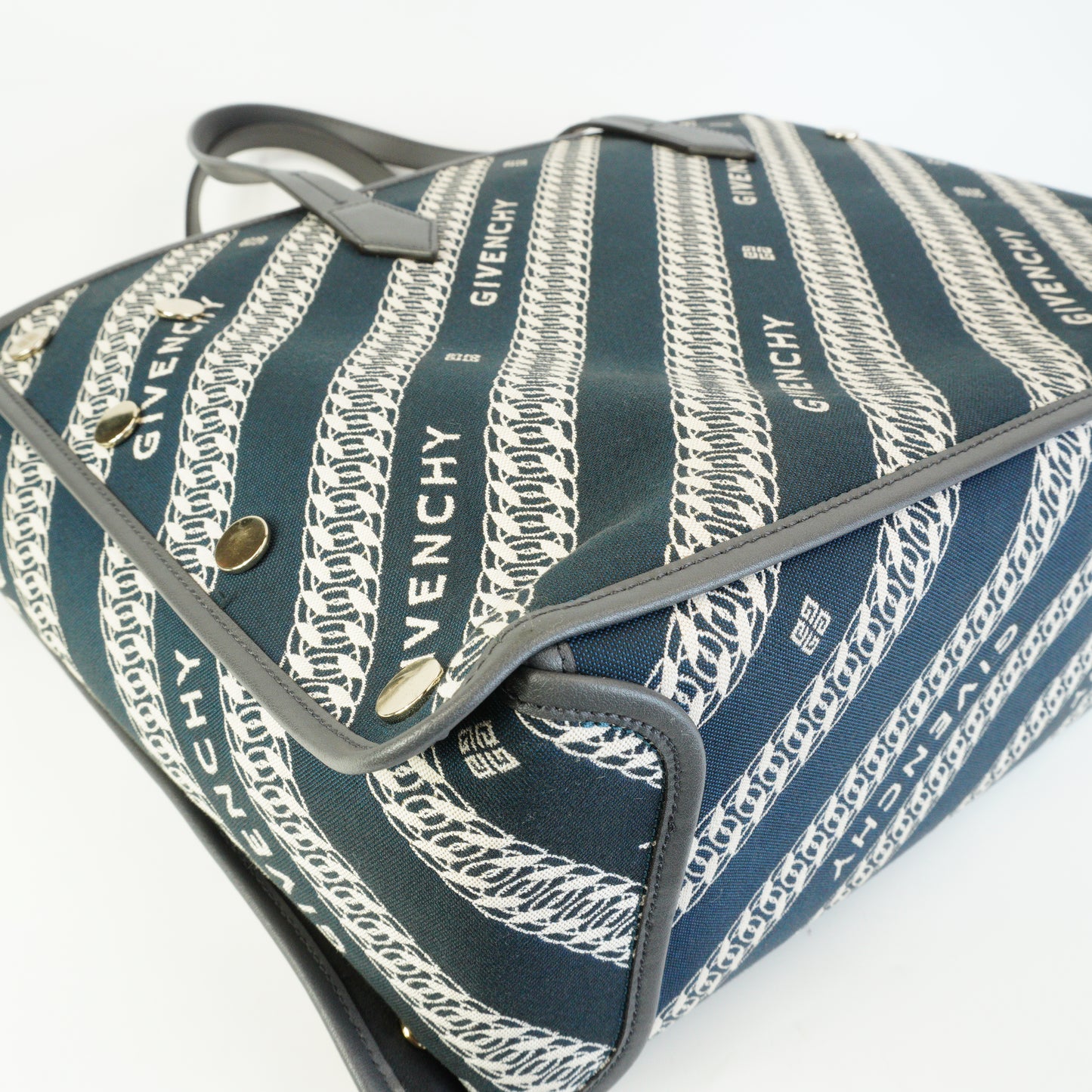 Givenchy Blue Jacquard Tote GHW Medium