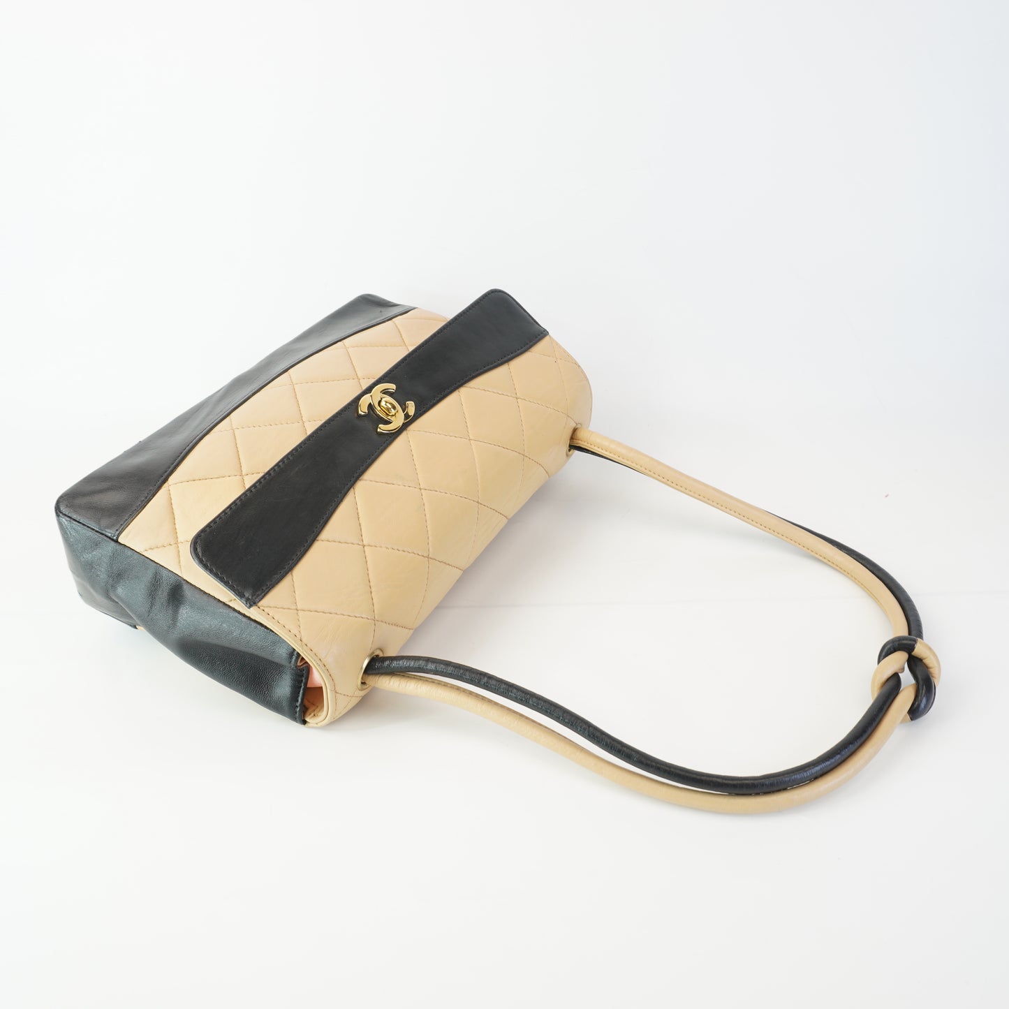 Chanel Bi-color Flap Beige
