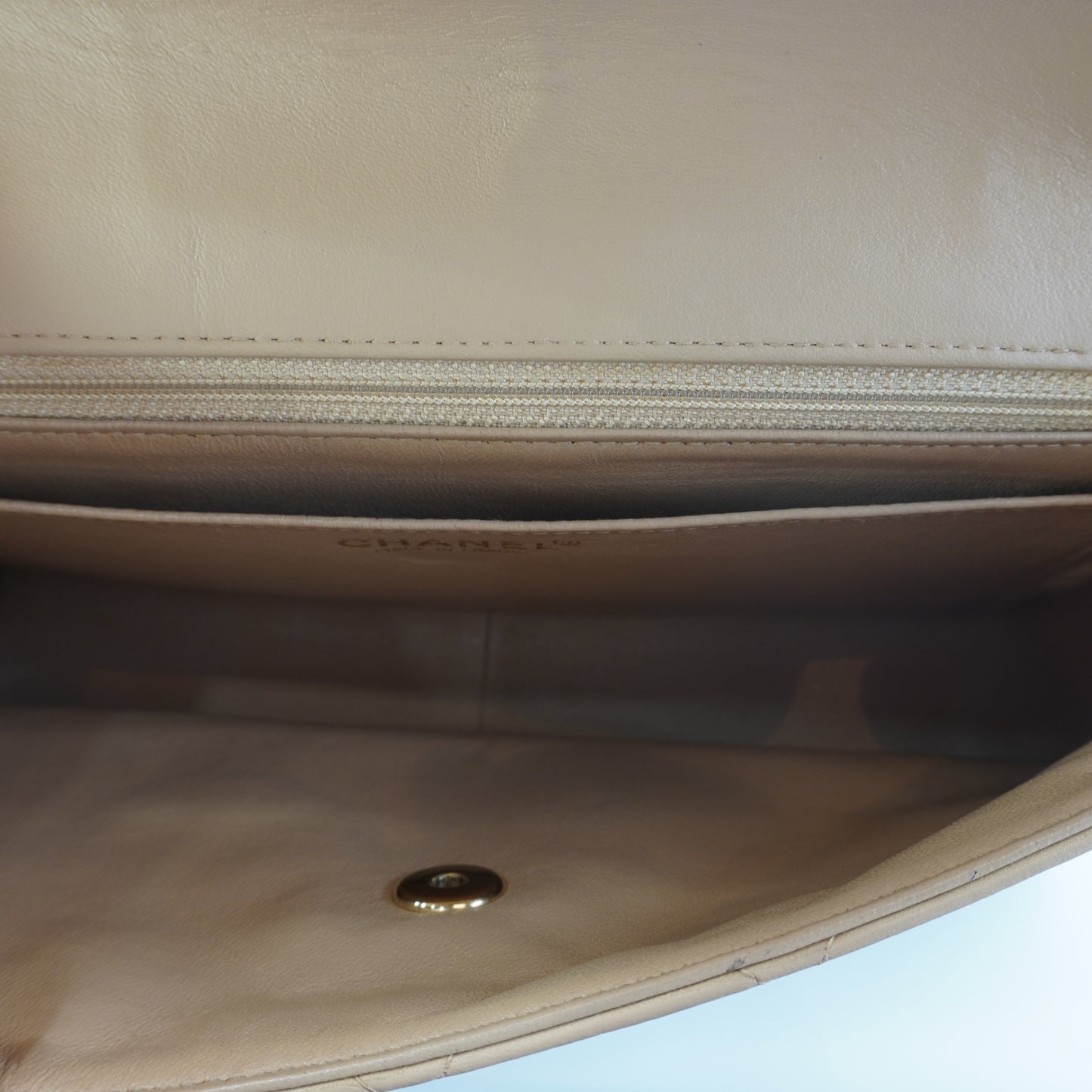 Chanel Bi-color Flap Beige