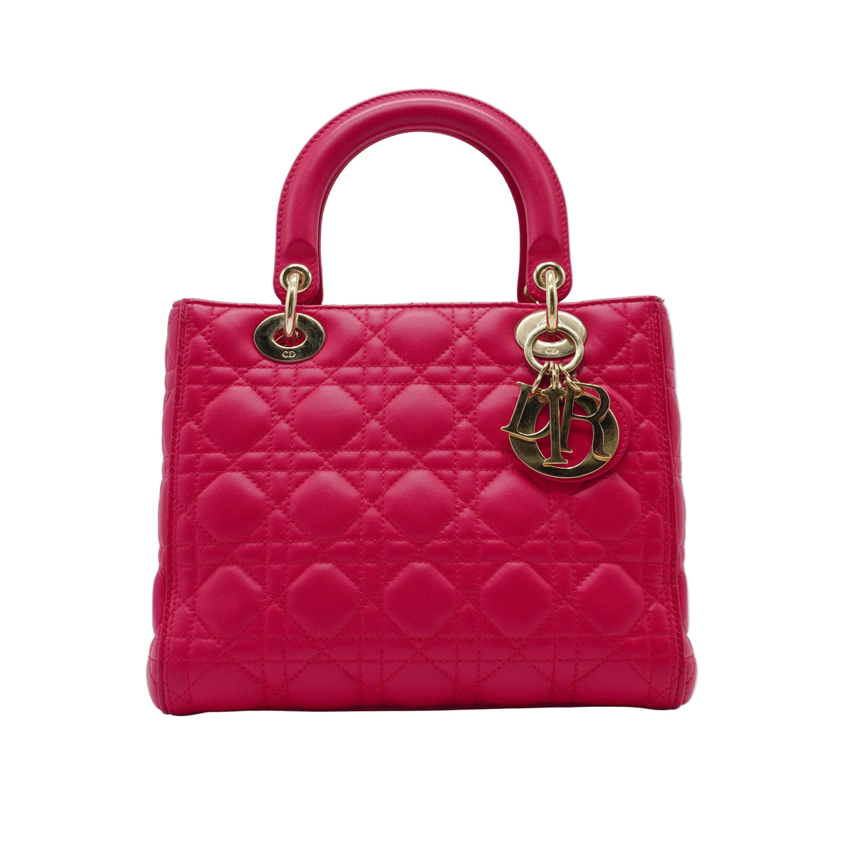 Dior	Lady Dior Vibrant Pink GHW Small