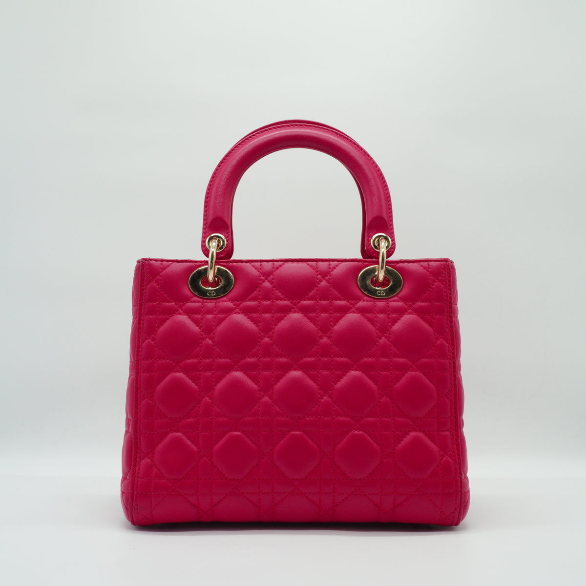 Dior	Lady Dior Vibrant Pink GHW Small
