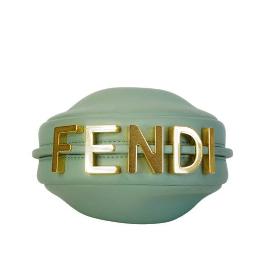 Fendi Vitello Grace Nano Fendigraphy Hobo Charm Blue