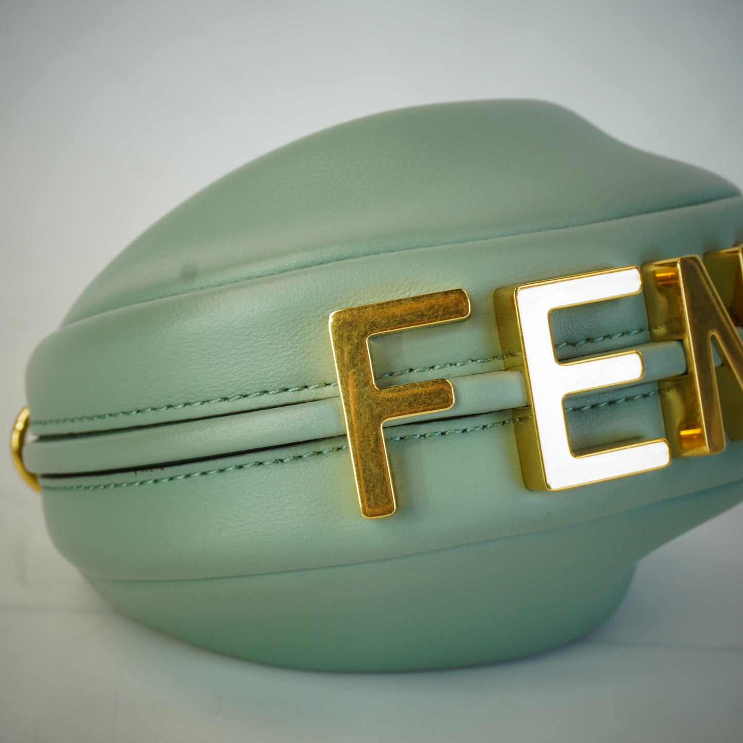 Fendi Vitello Grace Nano Fendigraphy Hobo Charm Blue
