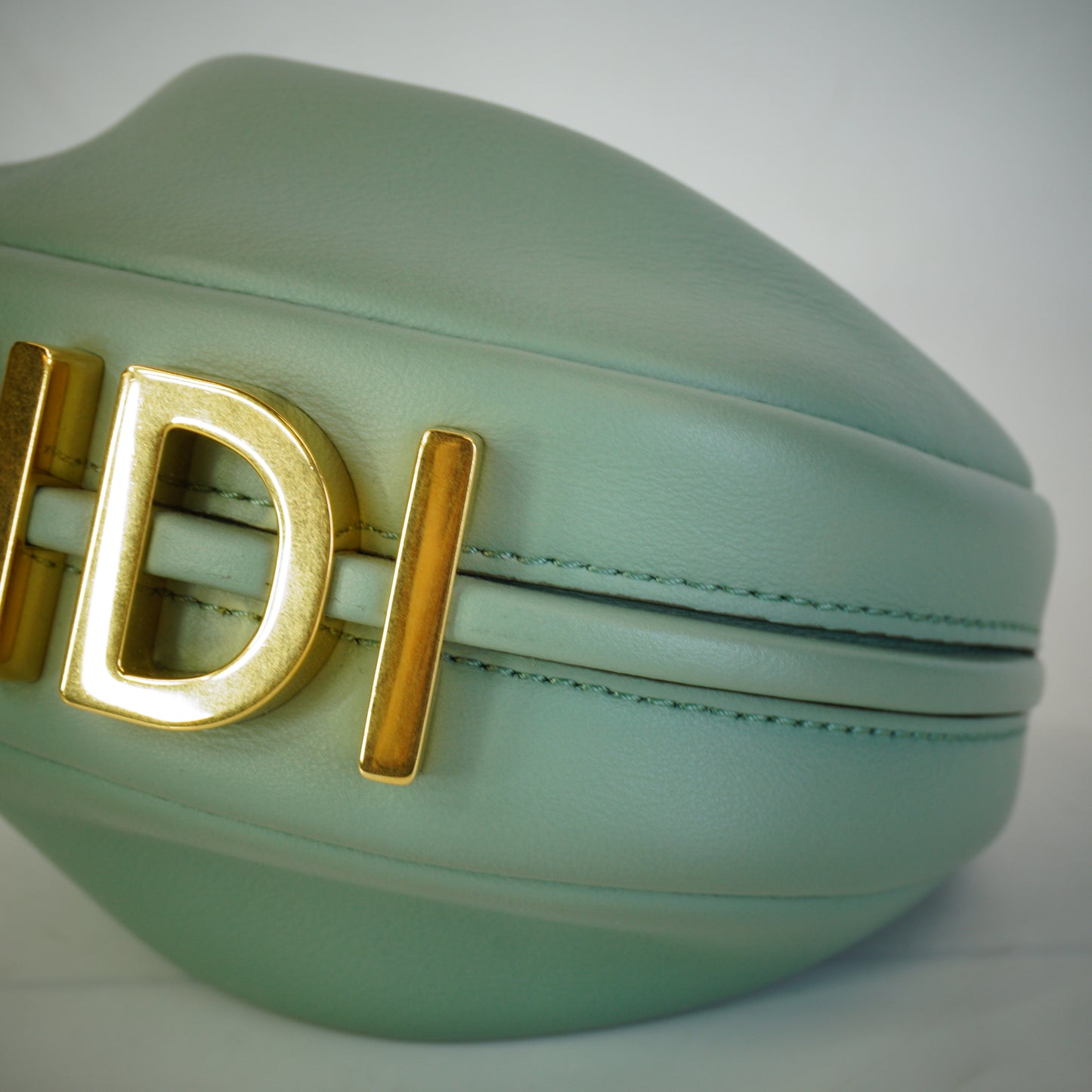 Fendi Vitello Grace Nano Fendigraphy Hobo Charm Blue