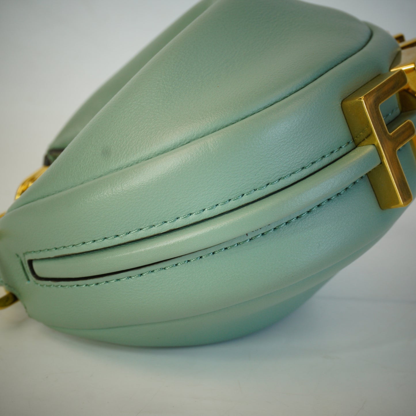 Fendi Vitello Grace Nano Fendigraphy Hobo Charm Blue