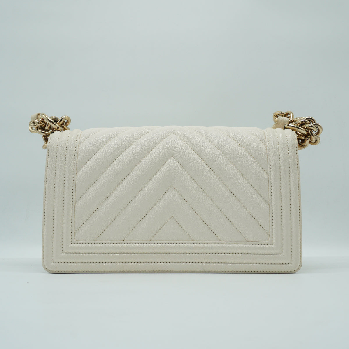 Chanel	Leboy Flap Bag White GHW Small
