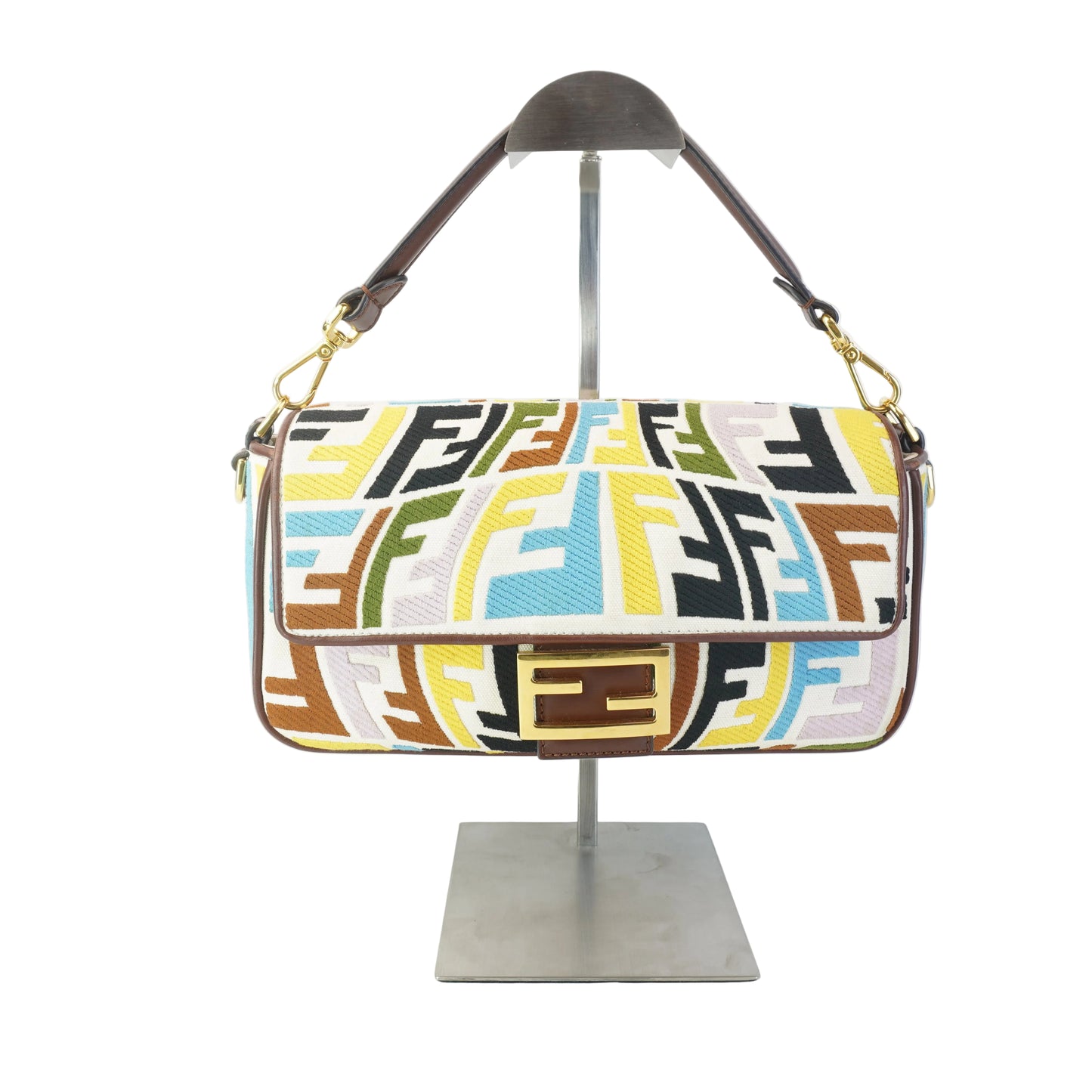 Fendi Sarah Coleman Canvas Fish Eye Baguette